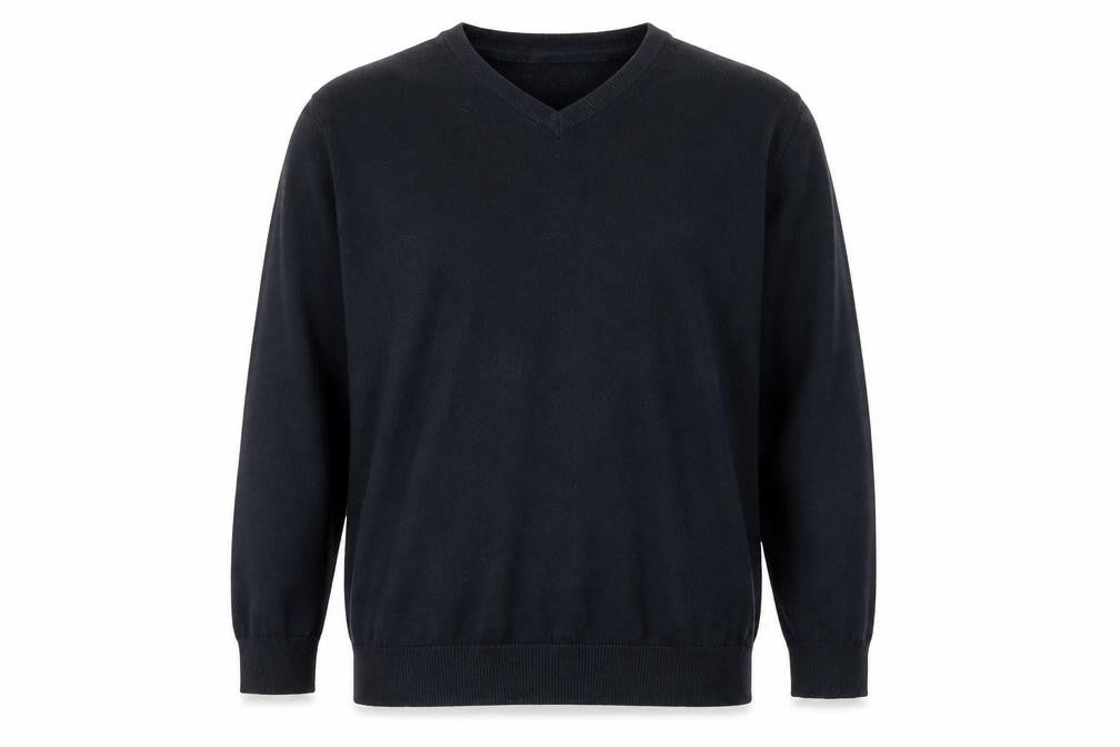 Marks & Spencer Womens Black V-Neck Cotton Pullover Sweatshirt 14 Plus