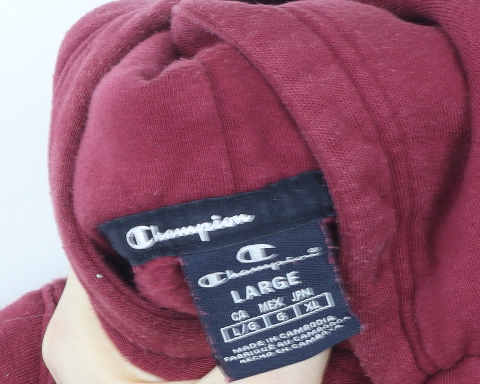 Mens UK L Regular Champion Red Pullover Hoodie