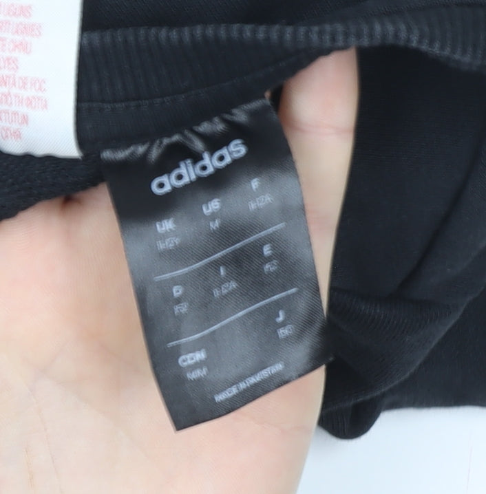 Adidas Boys Black Logo Pullover Sweatshirt 11-12 Years Regular Fit