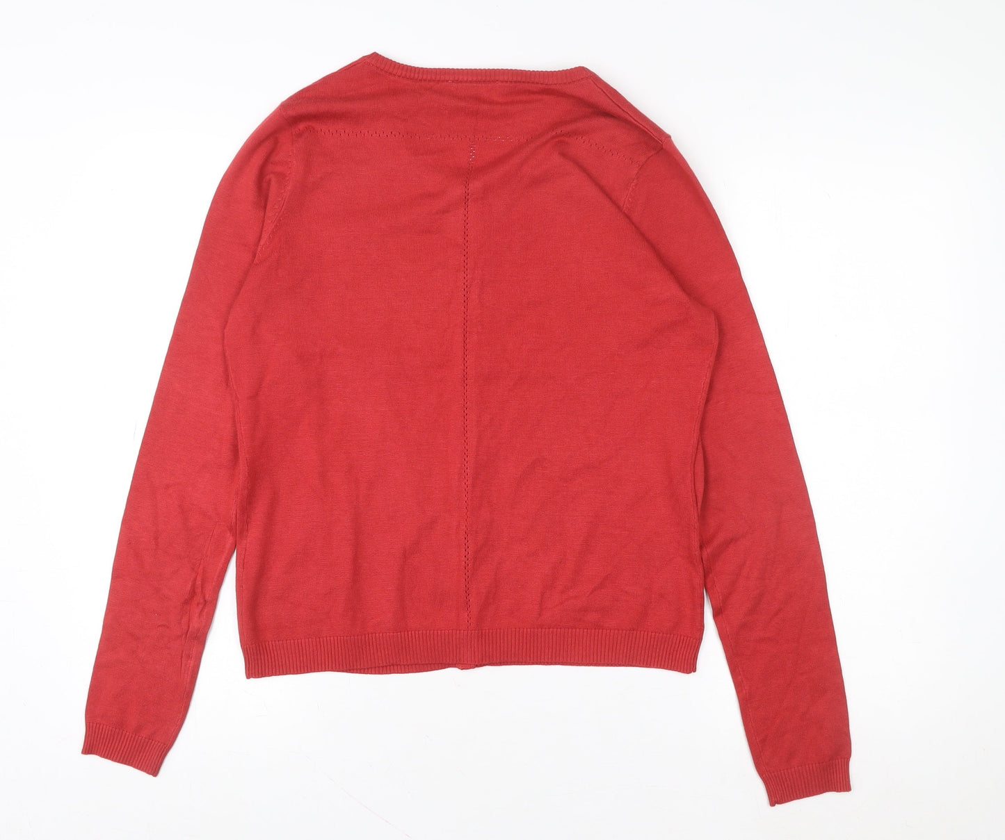 Minus Women Red Long Sleeve Button Cardigan L Knit Jumper