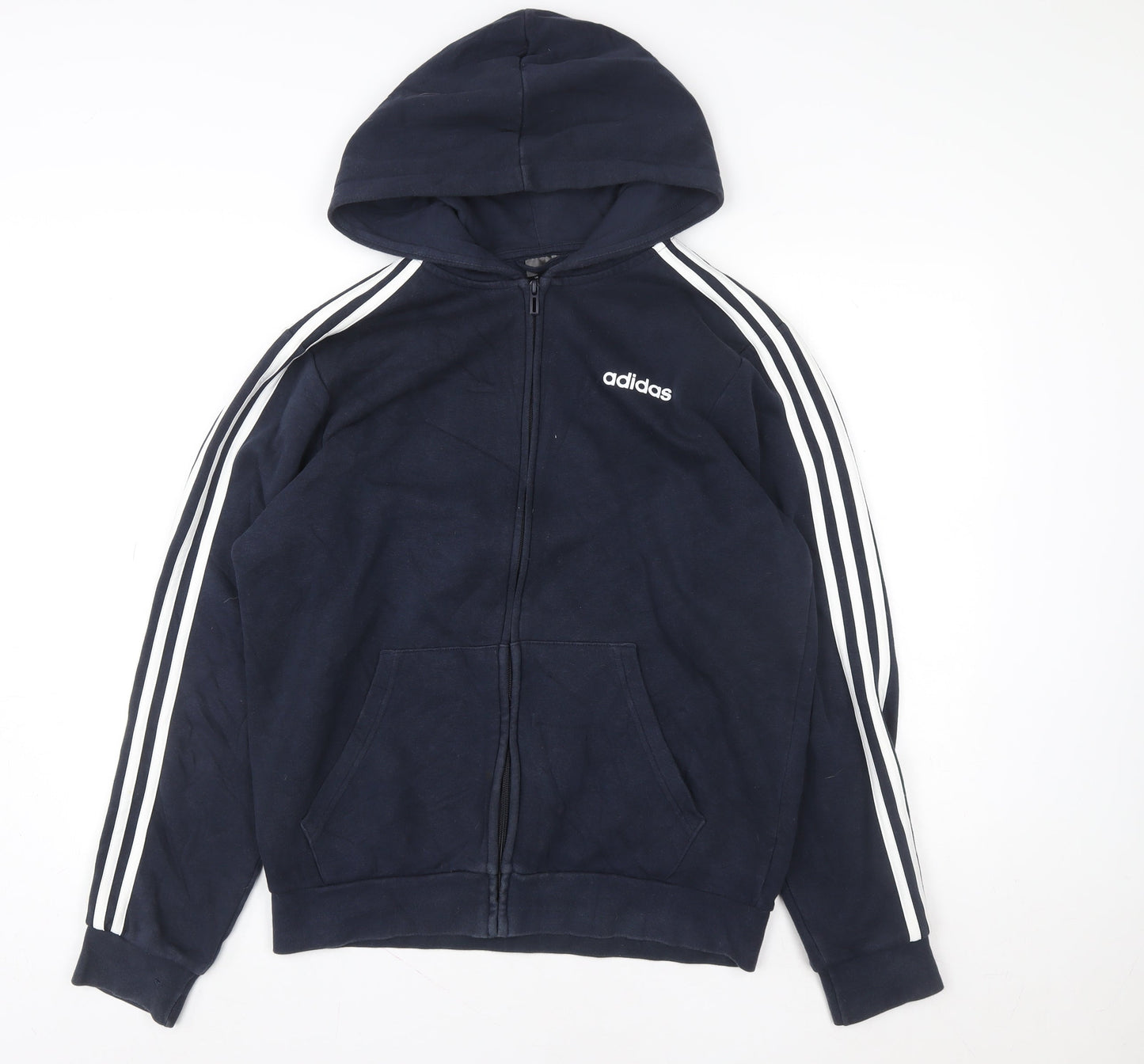 Mens UK M Regular adidas Blue Full Zip Hoodie