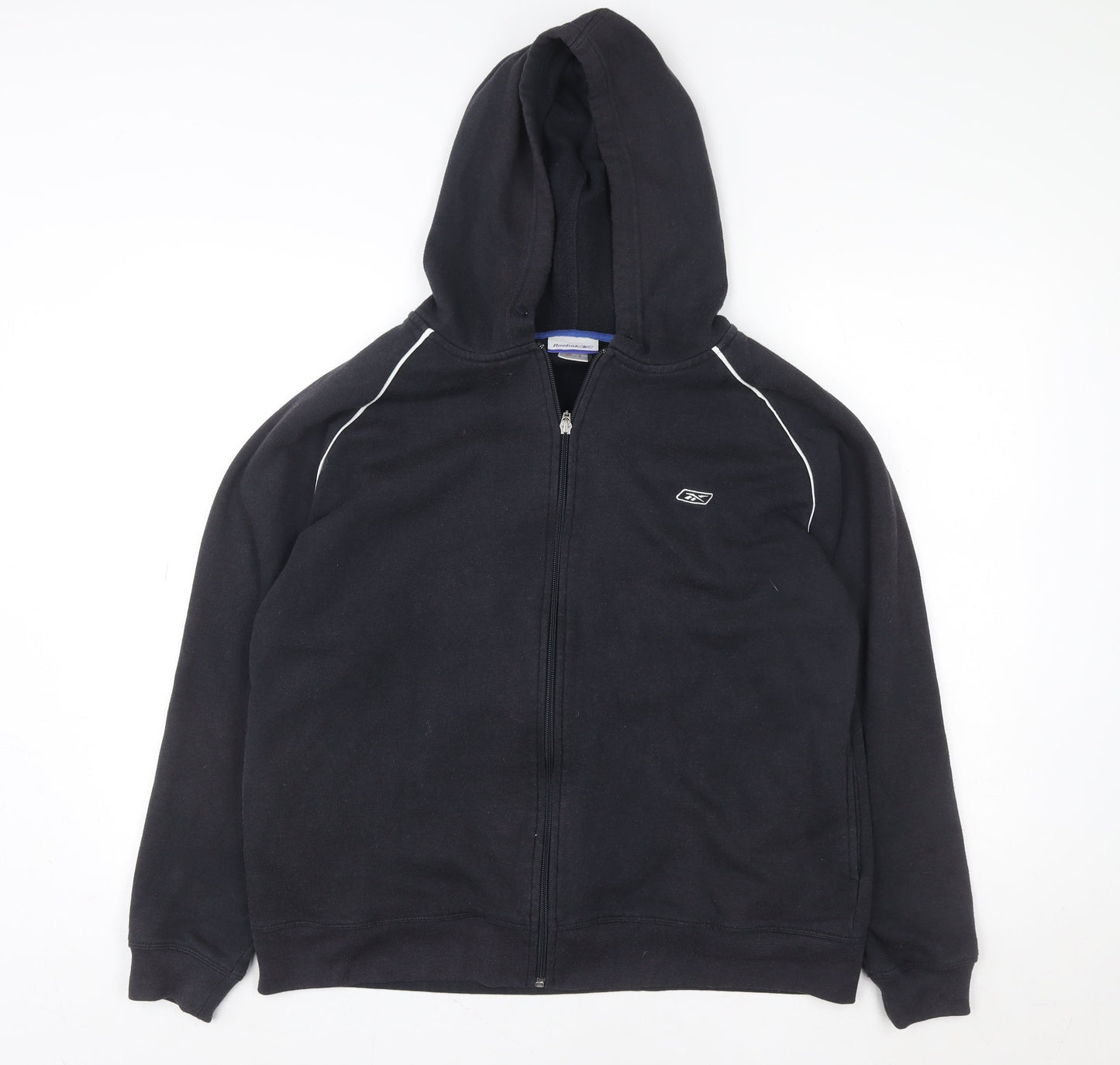Womens UK S Regular Reebok Black Full Zip Hoodie