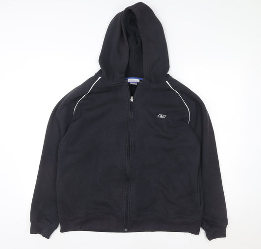 Womens UK S Regular Reebok Black Full Zip Hoodie