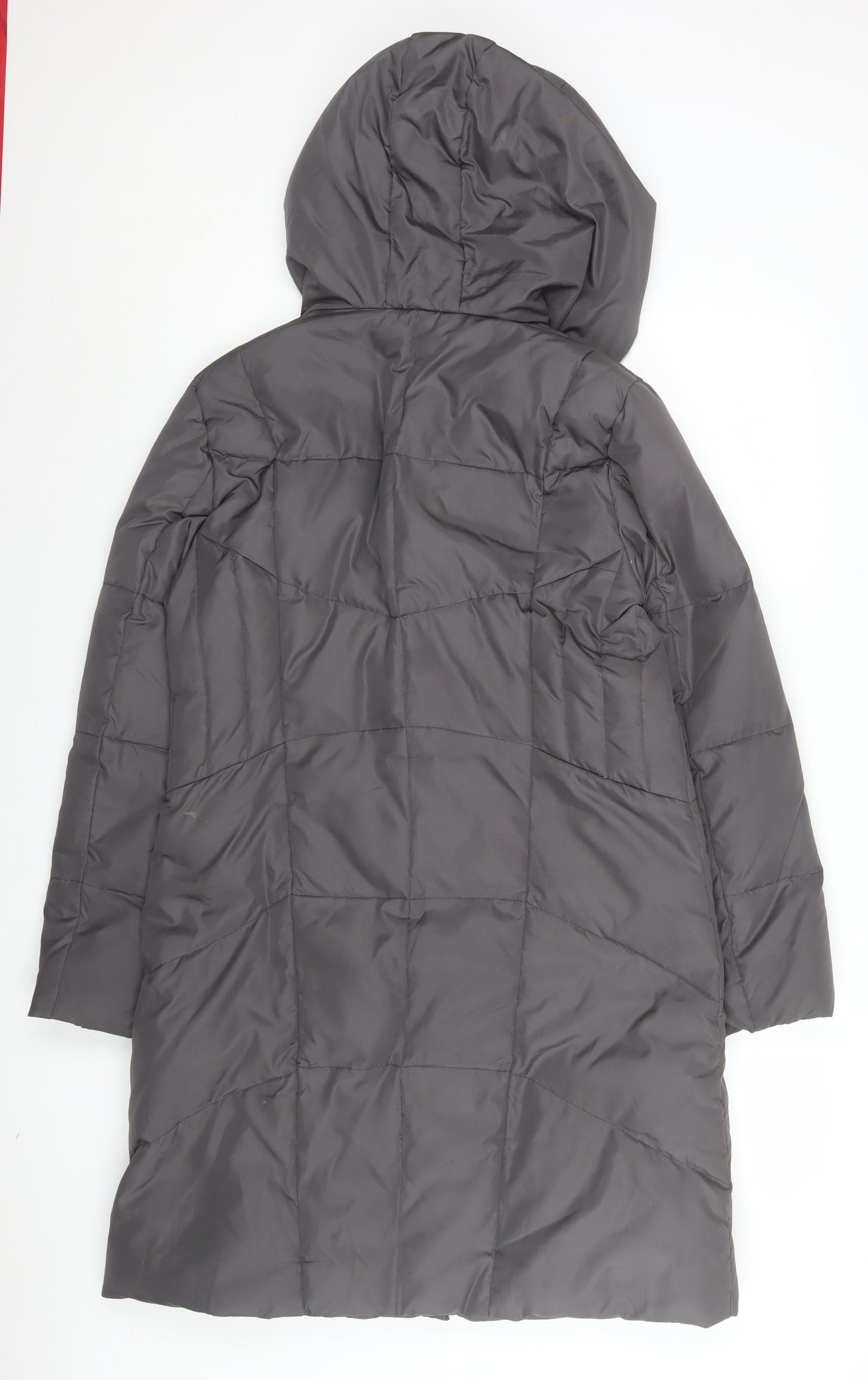 Centigrade Women's Grey Long Puffer Coat S Hooded Down Winter Jacket
