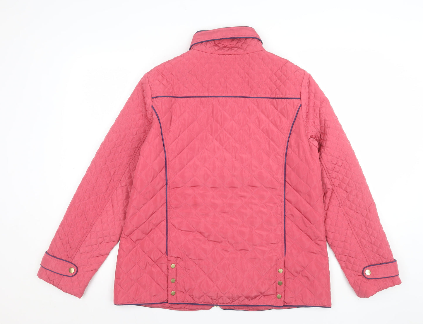 JBC Collection Womens Pink Quilted Jacket Size 12 Full Zip Lightweight