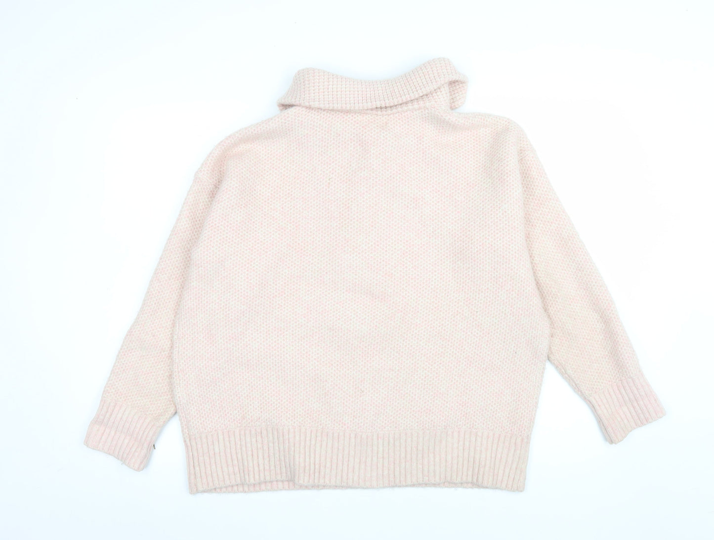 Womens UK 16 Relaxed Fat Face Beige Henley Sweatshirt