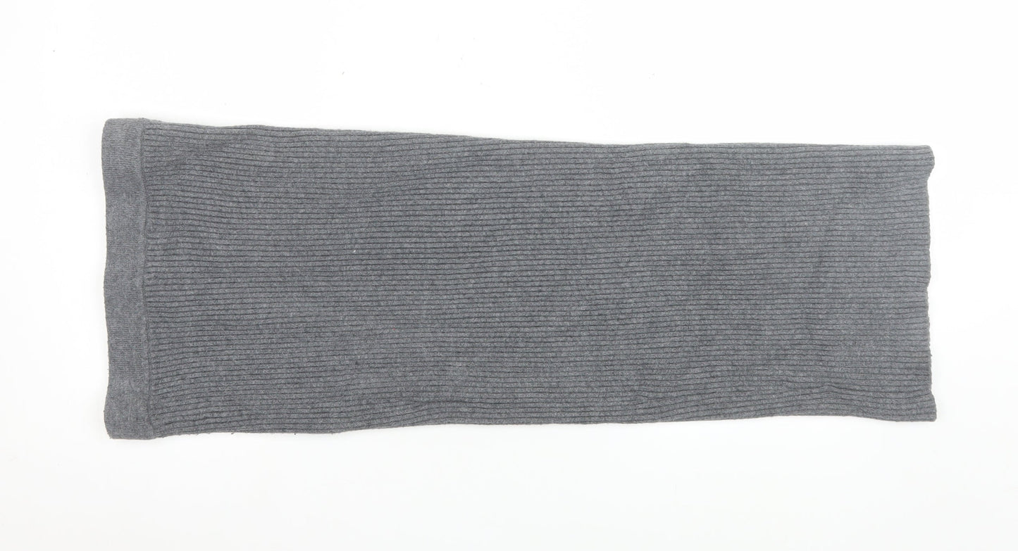 Zara Women Grey Knit Pencil Skirt Size 12 Stretch Workwear