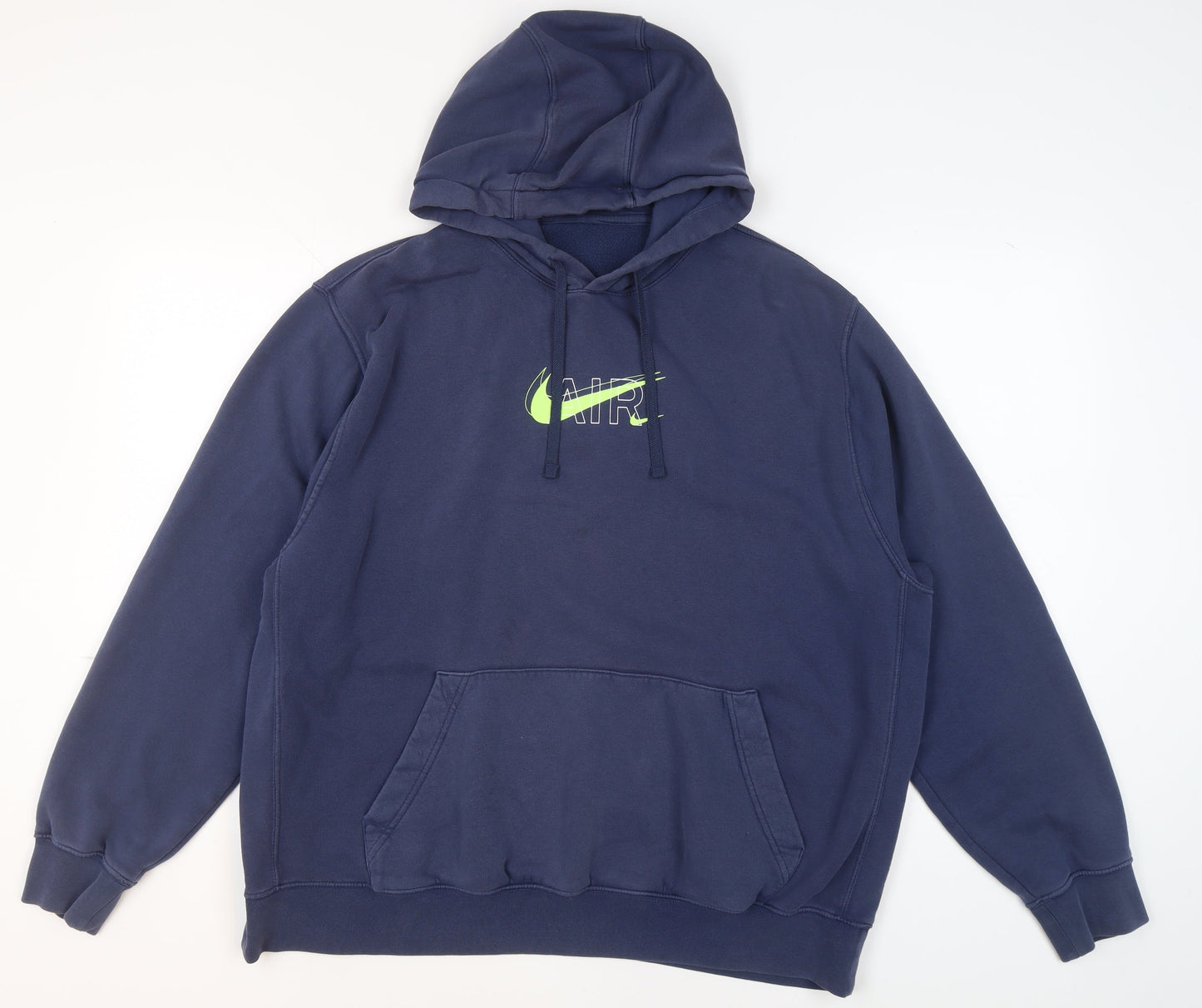 Nike Mens Blue Pullover Hoodie Graphic Logo Sportswear