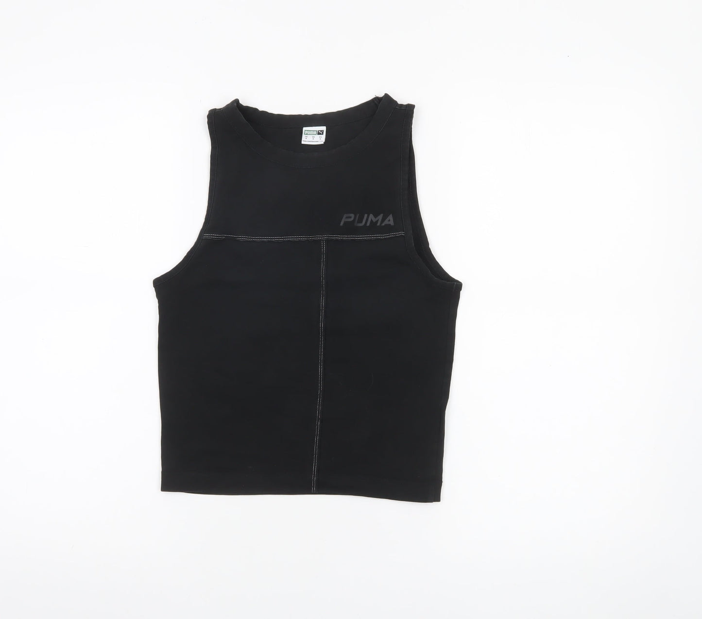 Womens UK Size M PUMA Black Cotton Blend Tank