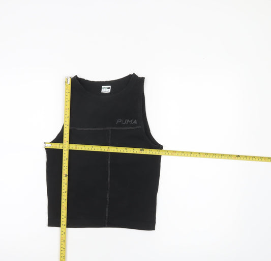 Womens UK Size M PUMA Black Cotton Blend Tank