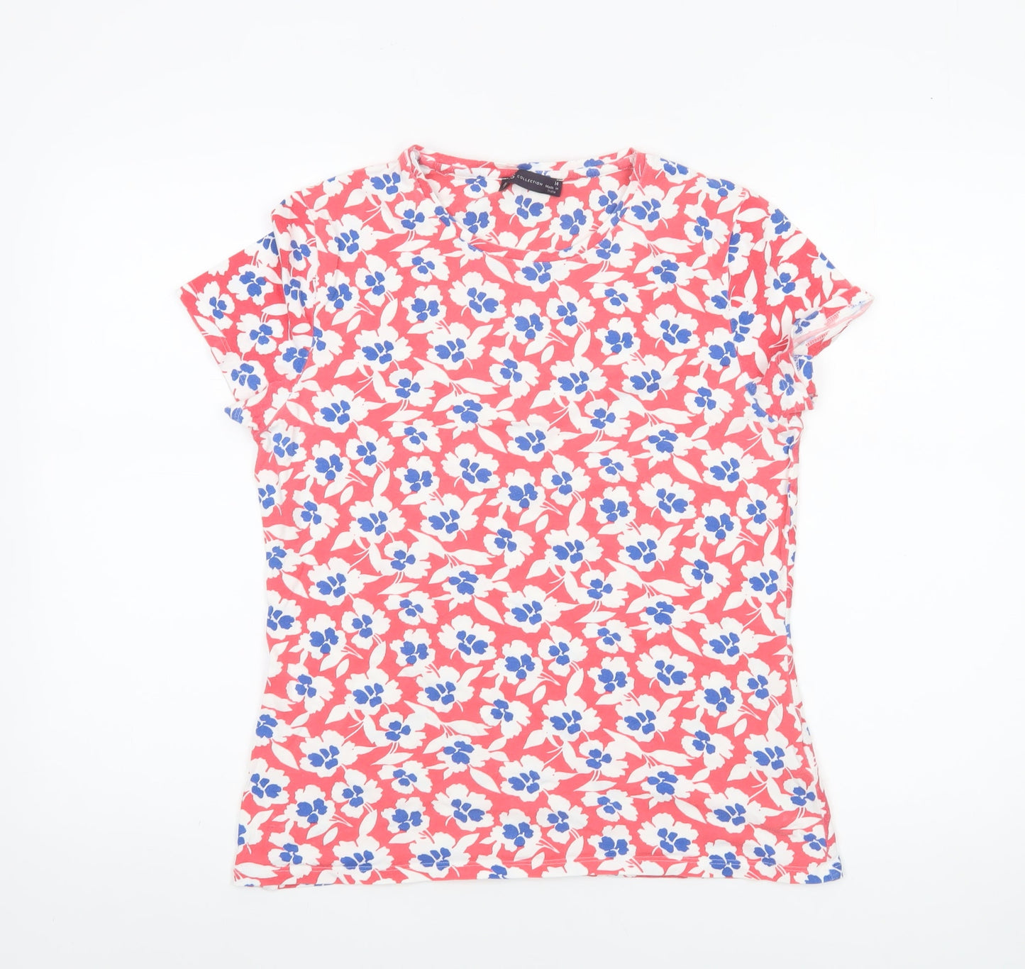 Marks and Spencer Womens Multicoloured Floral Cotton T-Shirt Size 14