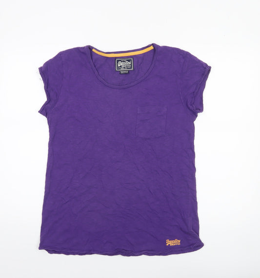 Superdry Womens Purple Cotton Short Sleeve Vintage T-Shirt XL