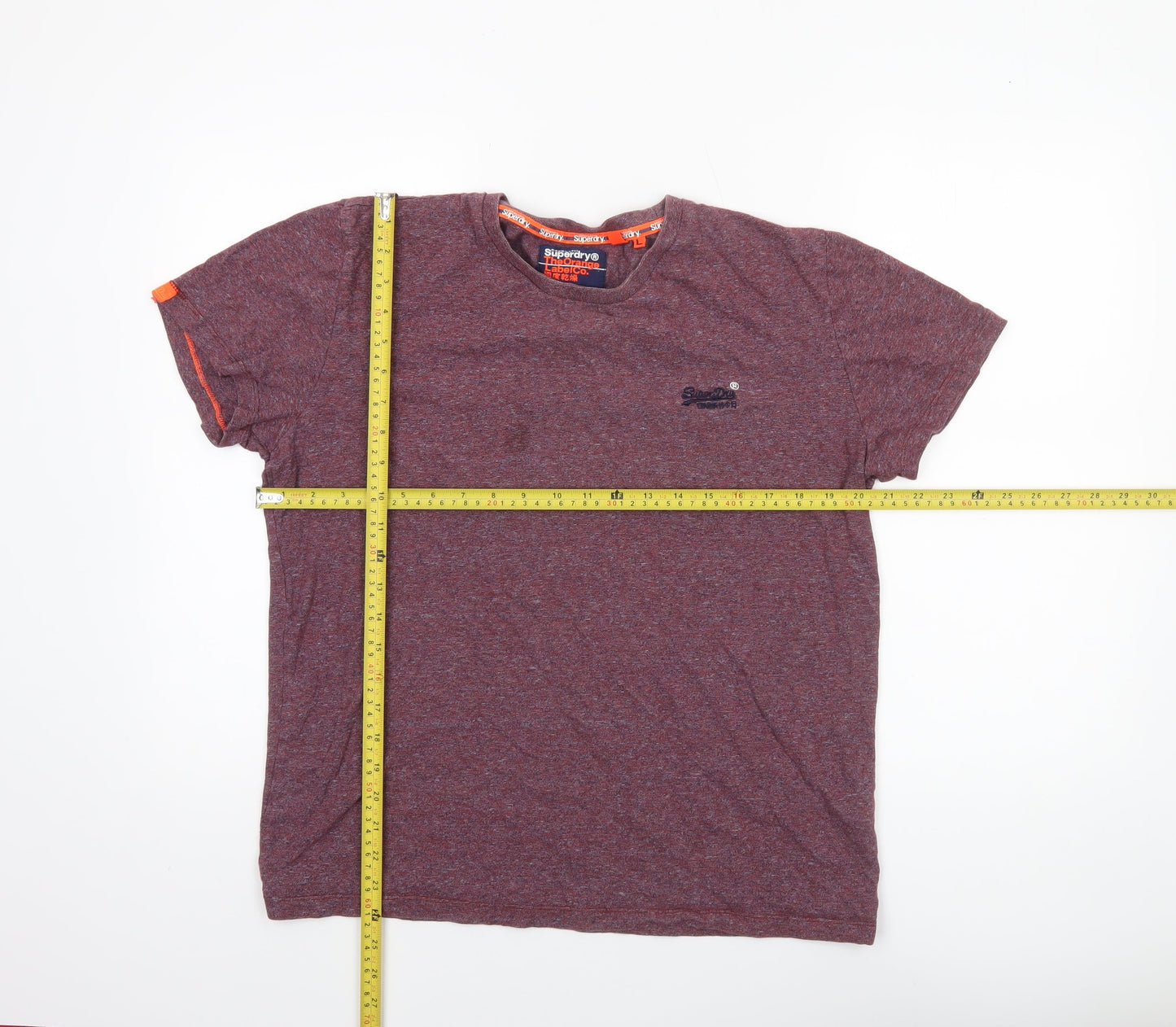 Superdry Men’s Red Crew Neck Cotton T-Shirt Size L