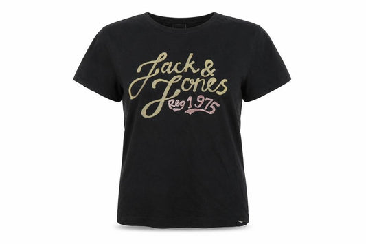 Unisex Adultss UK Size L JACK & JONES Black 100% Cotton T-Shirt