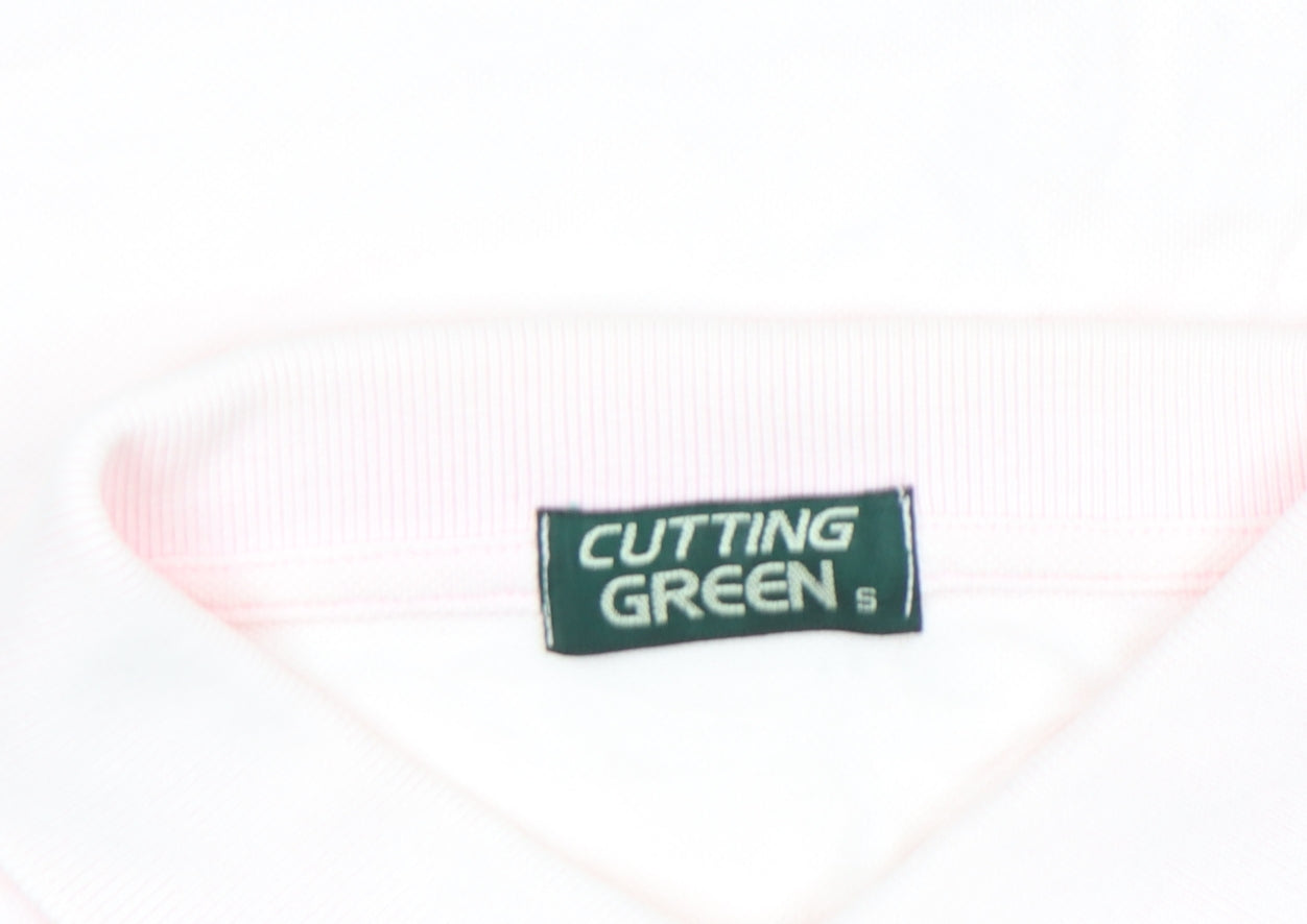 Cutting Green Women's Pink Cotton Polo Shirt Size S