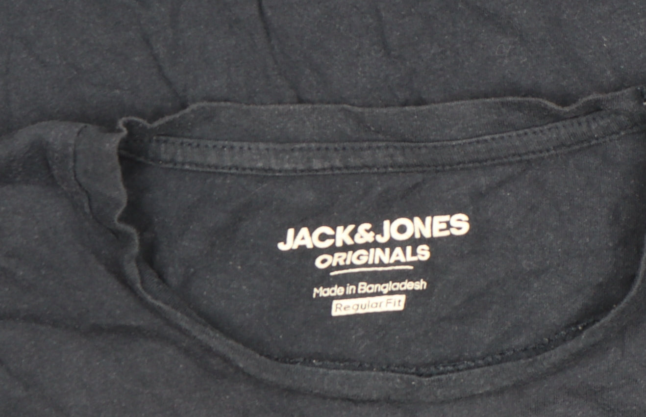 Mens UK Size M JACK & JONES Blue  Cotton T-Shirt