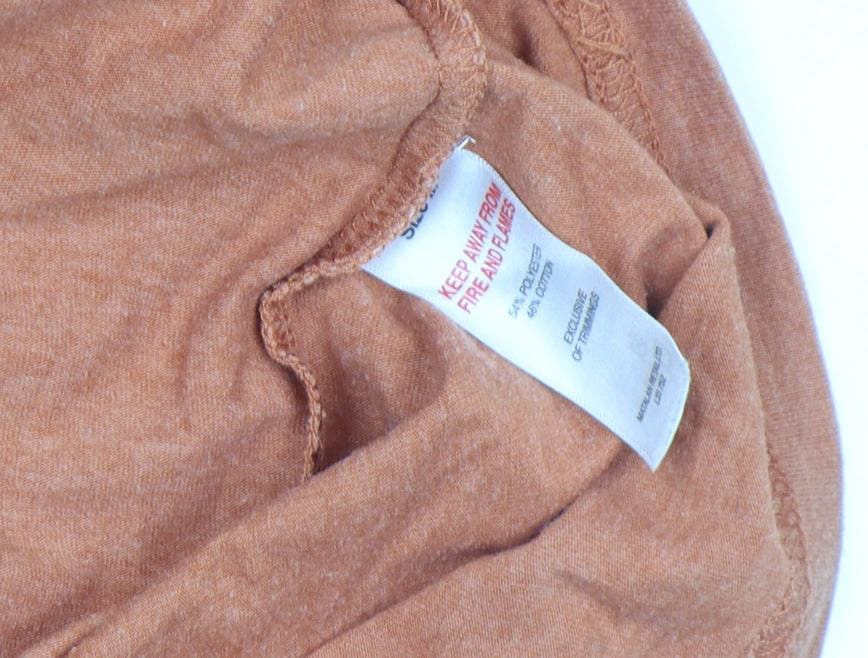 Lincoln Men's Brown Crew Neck Short Sleeve T-Shirt Size M