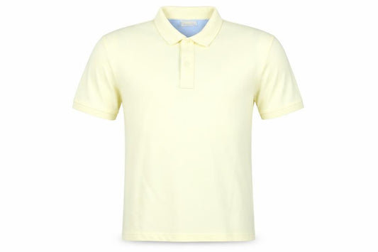 Cotton Traders Men's Pale Yellow 100% Cotton Polo Shirt Size S
