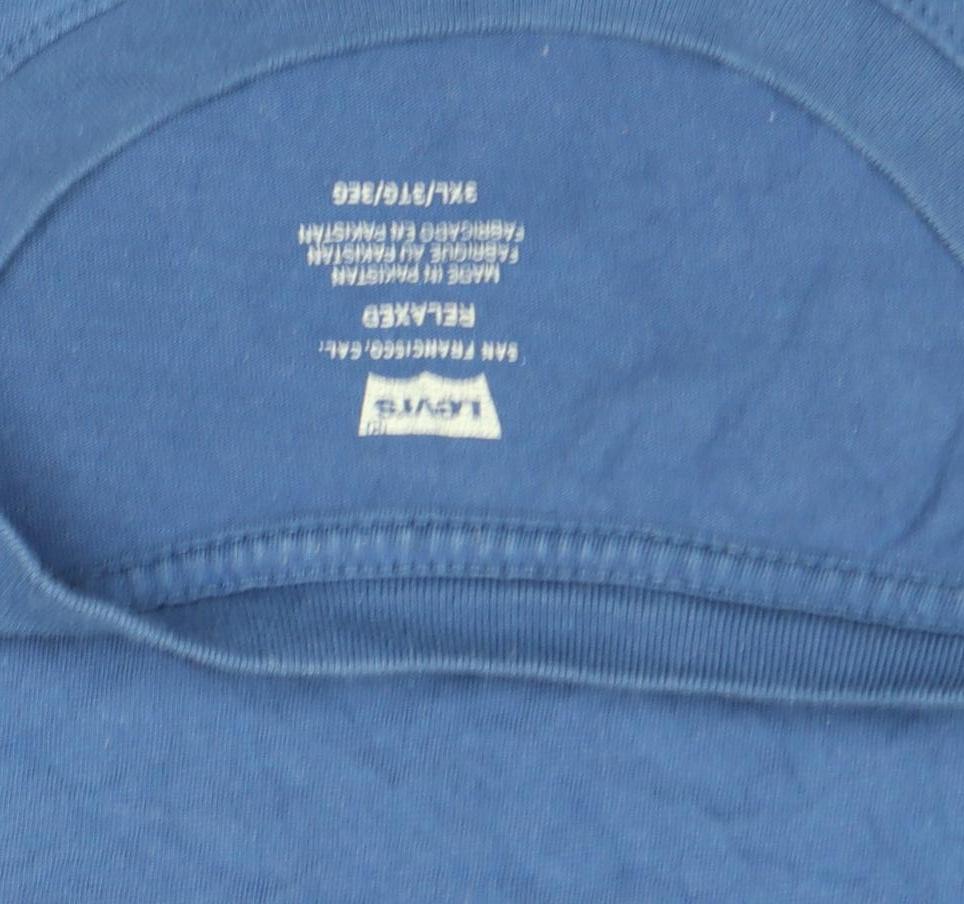 Levi's Men's Blue 3XL Relaxed Fit Graphic Logo Cotton T-Shirt
