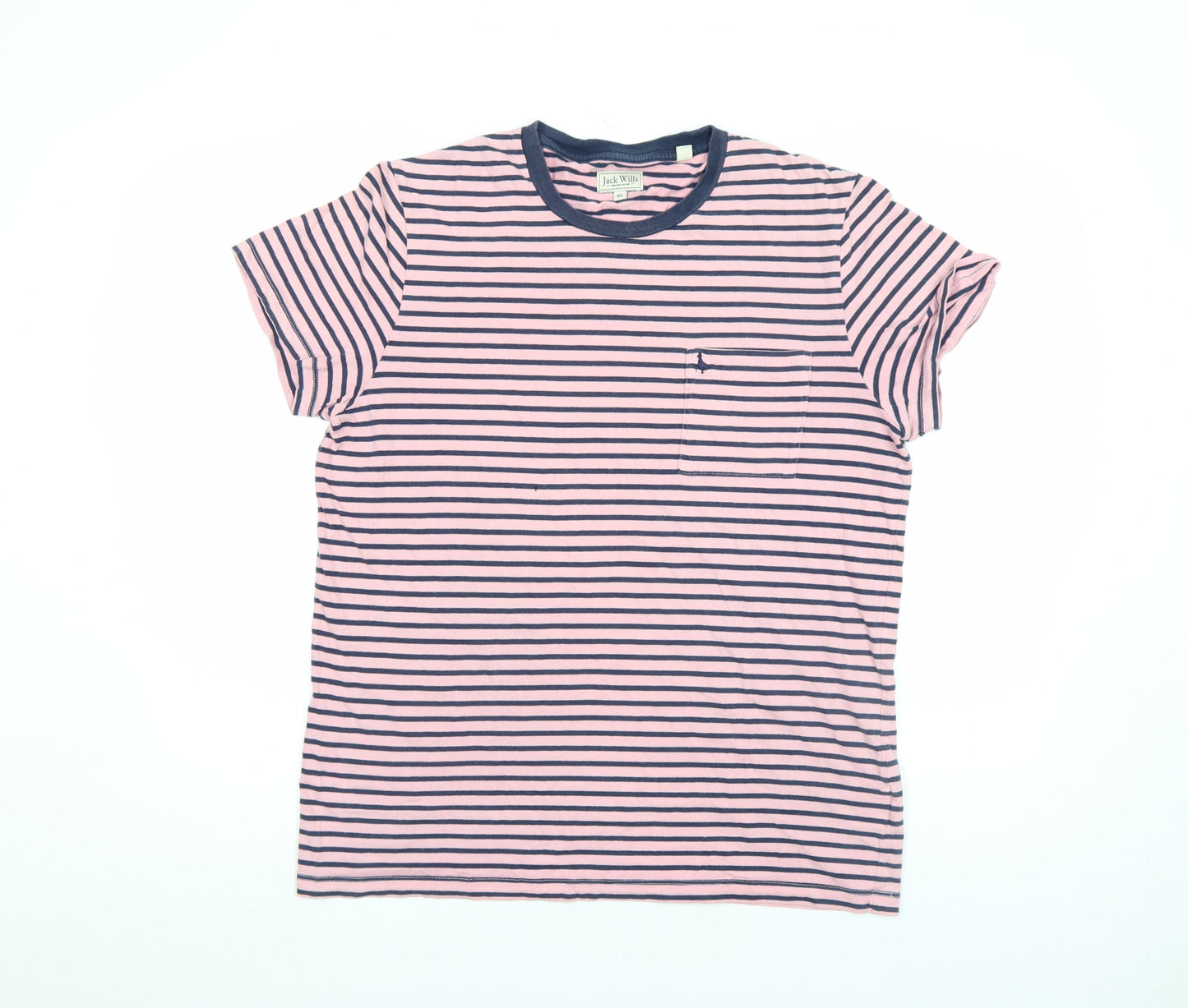Mens UK Size XL Jack Wills Pink  Cotton T-Shirt