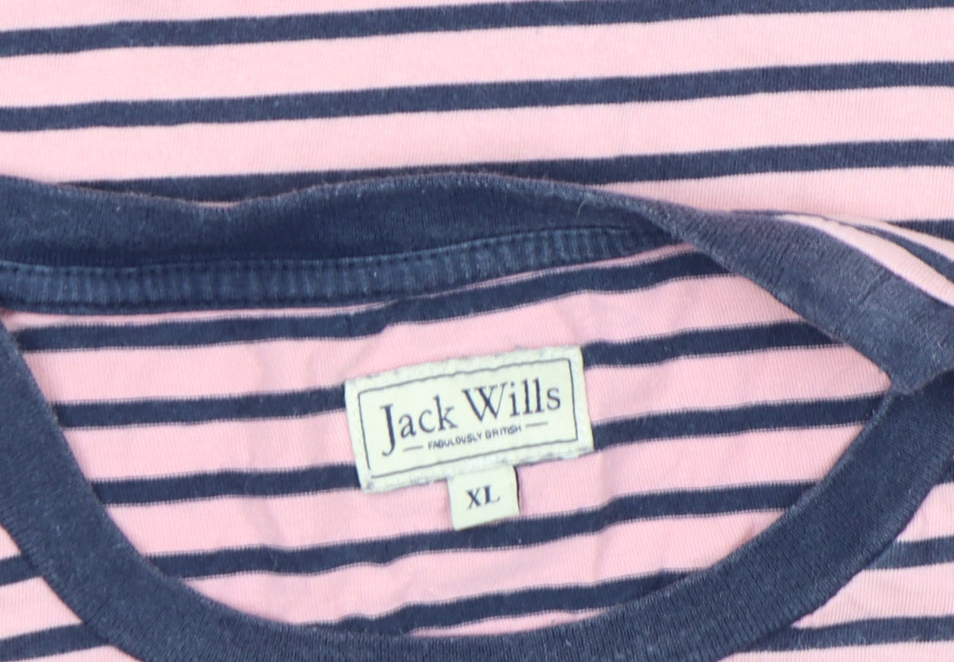 Mens UK Size XL Jack Wills Pink  Cotton T-Shirt