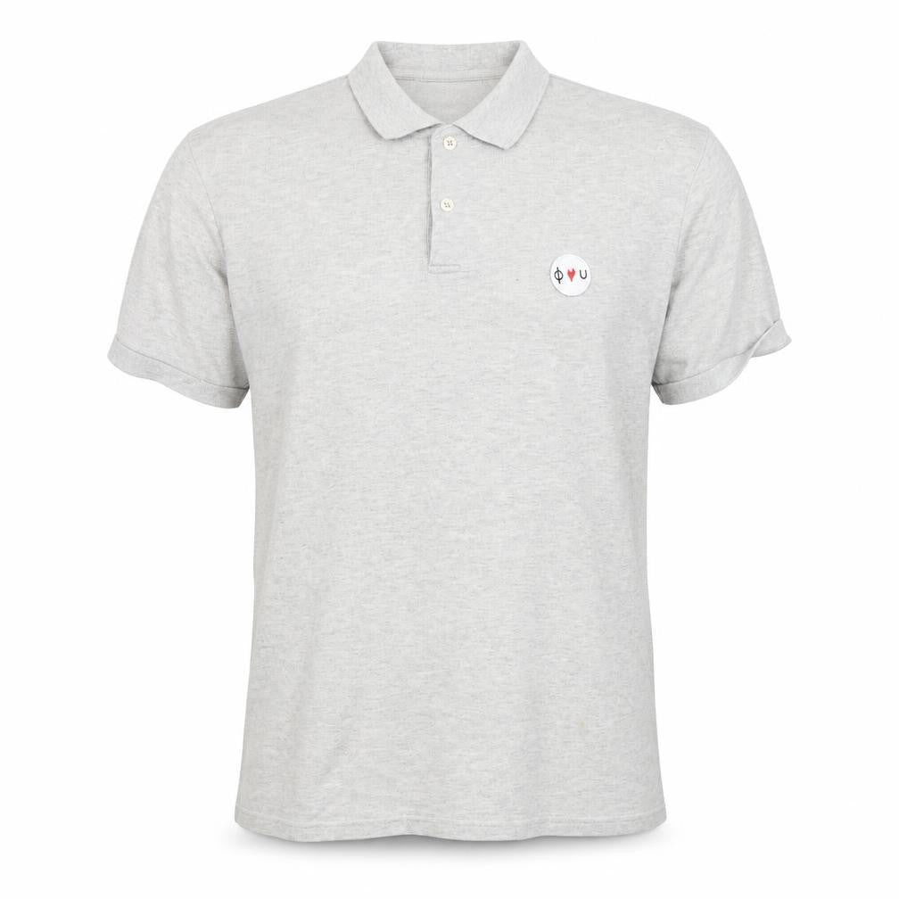 Samsøe & Samsøe Men's Light Grey Cotton Polo Shirt L