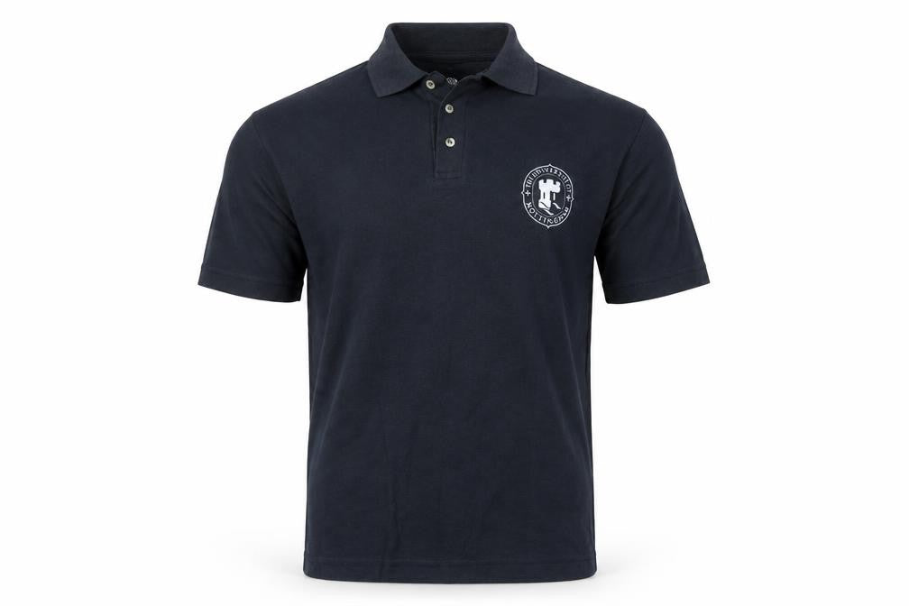 Airak Men's Black Short Sleeve University Polo Shirt Size M
