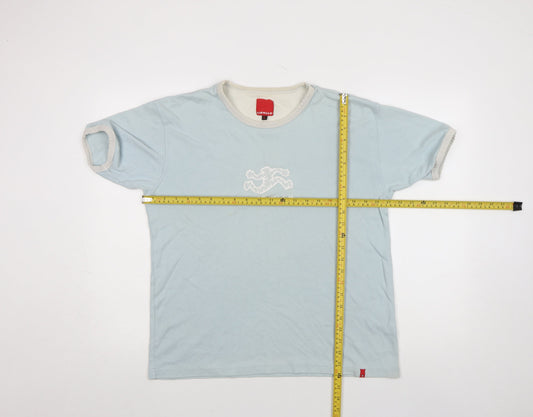Airwalk Men's Blue Cotton Short Sleeve Retro Graphic T-Shirt L