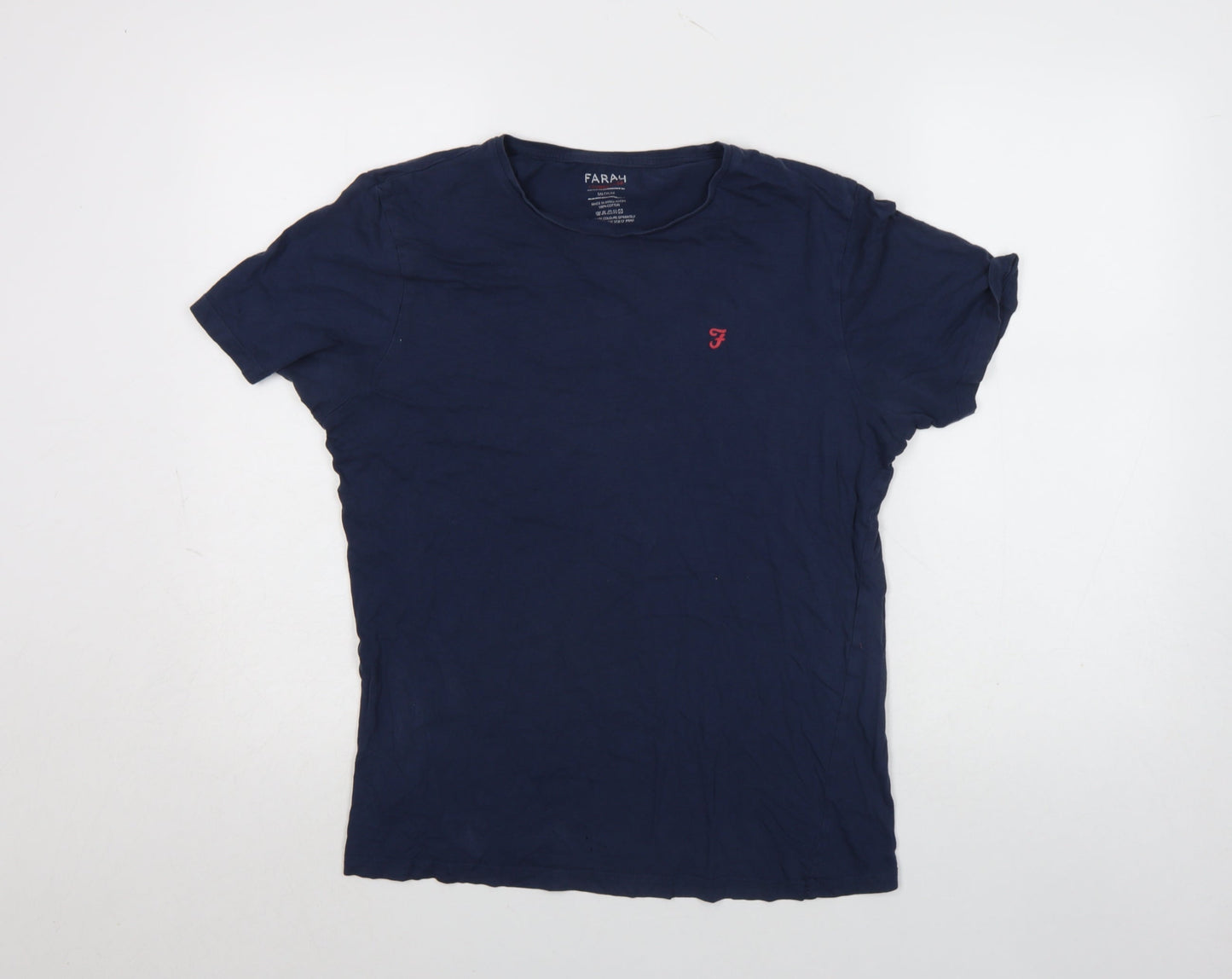 Mens UK Size M Farah Blue  Cotton T-Shirt