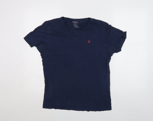 Mens UK Size M Farah Blue  Cotton T-Shirt