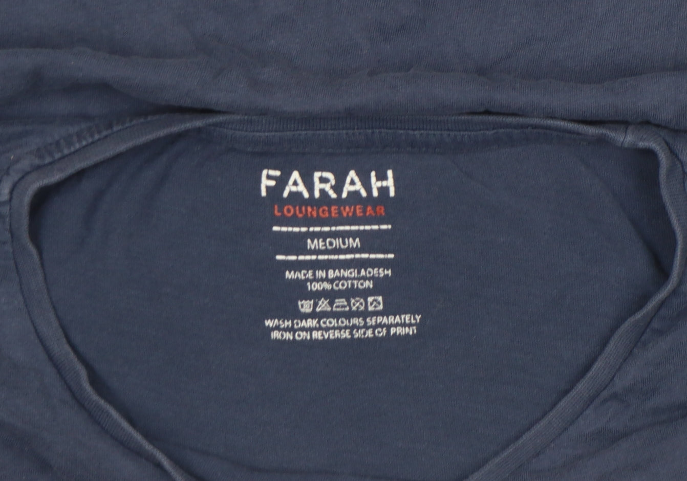 Mens UK Size M Farah Blue  Cotton T-Shirt