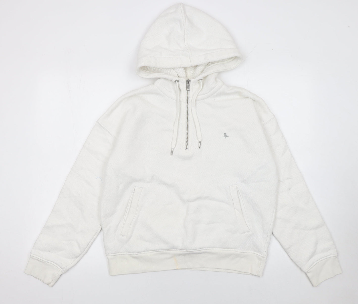 Womens UK 12 Regular Jack Wills White Pullover Hoodie