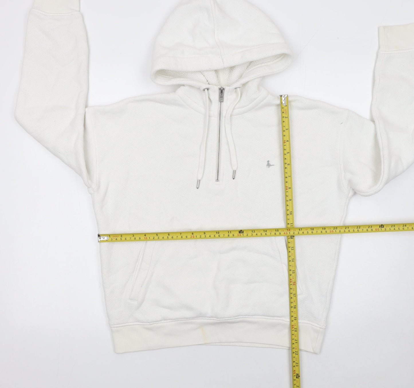 Womens UK 12 Regular Jack Wills White Pullover Hoodie