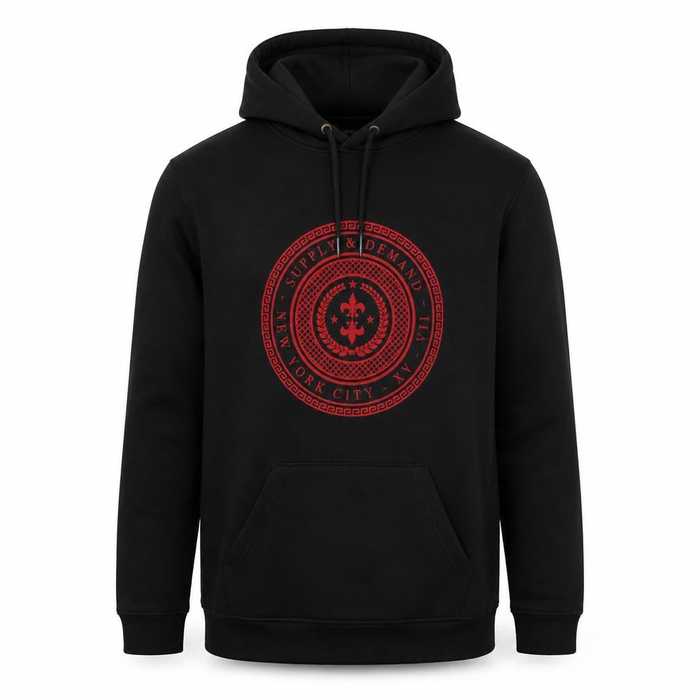 Supply & Demand Men's Black Pullover Hoodie L Graphic City Logo