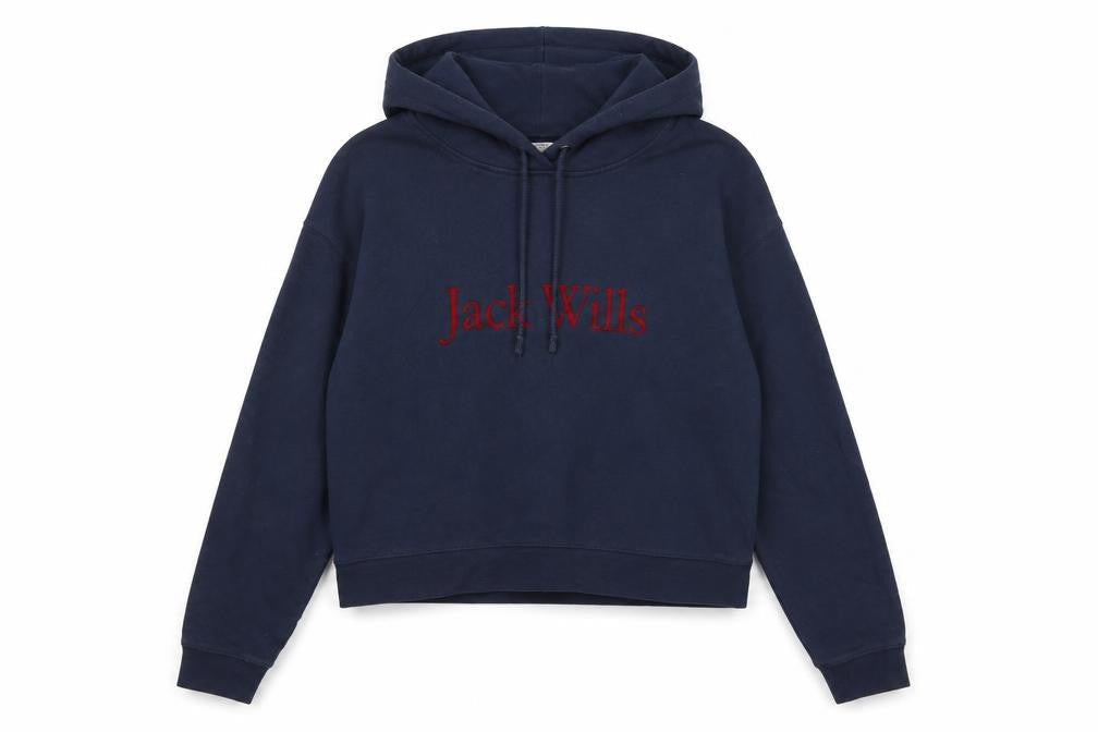 Womens UK 8 Regular Jack Wills Blue Pullover Hoodie