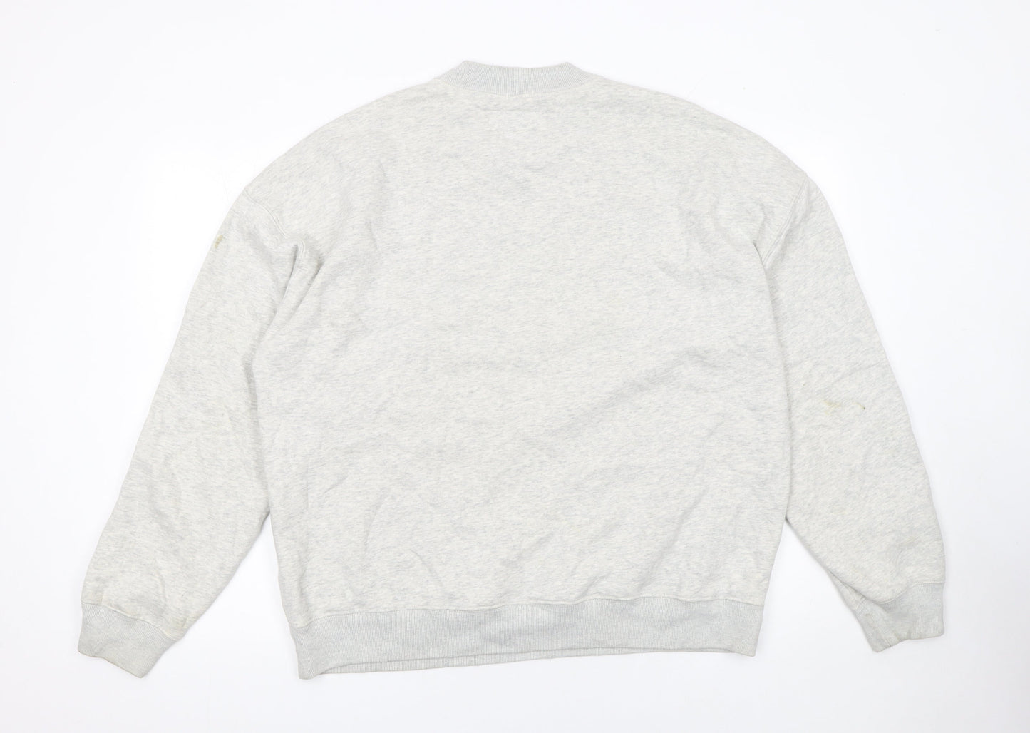 Womens UK M Oversized Abercrombie & Fitch Grey Pullover Sweatshirt