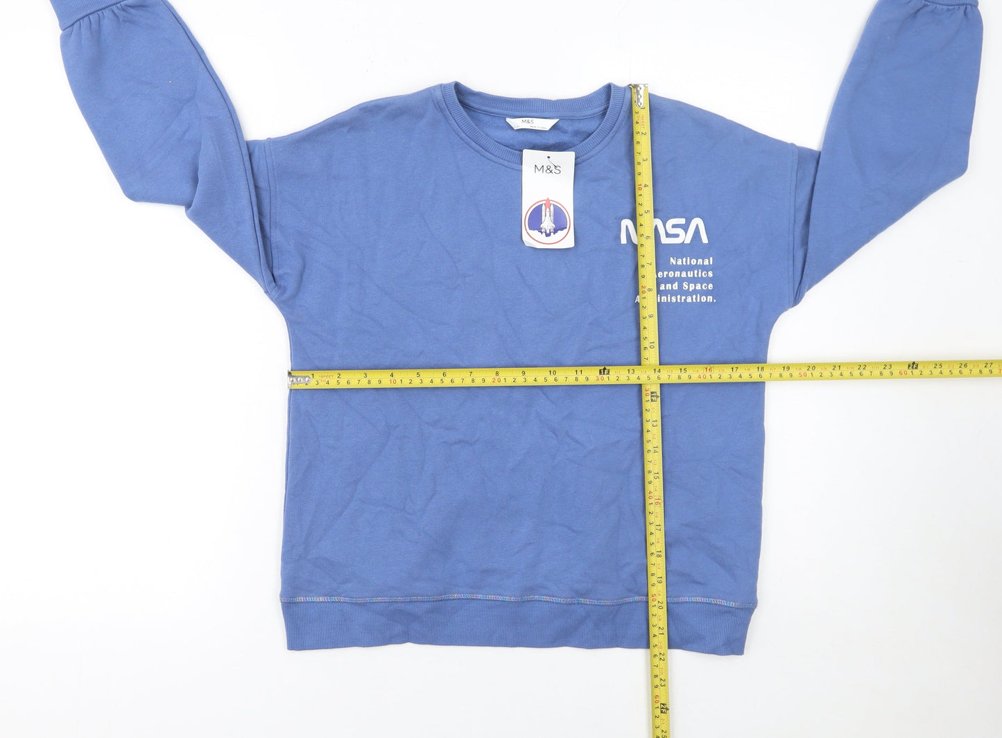 Marks and Spencer Boys Blue NASA Crew Neck Pullover Sweatshirt 10 Years