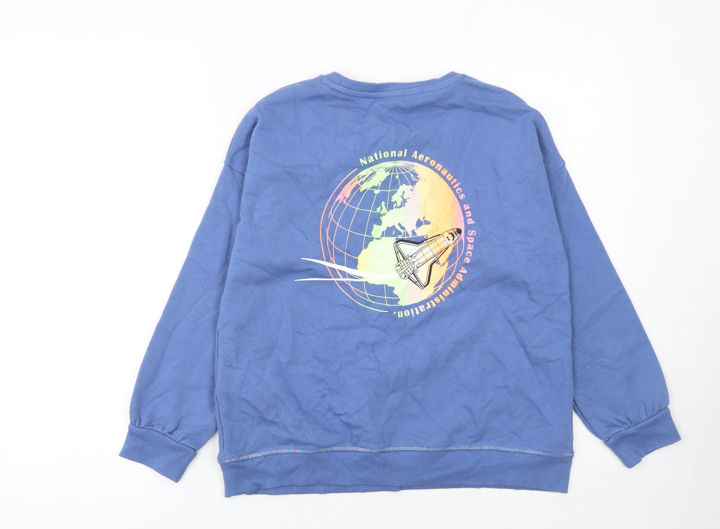 Marks and Spencer Boys Blue NASA Crew Neck Pullover Sweatshirt 10 Years