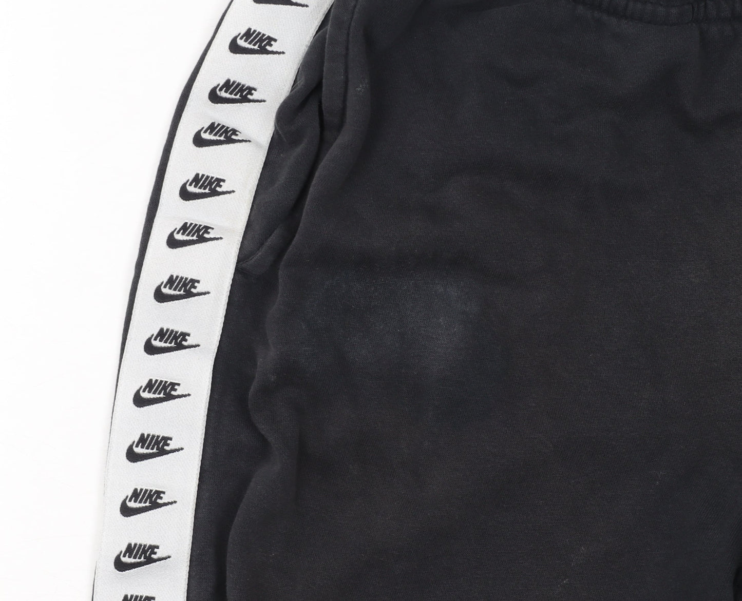 Nike Men's Black Jogger Sweatpants Small Logo Taped Track Trousers