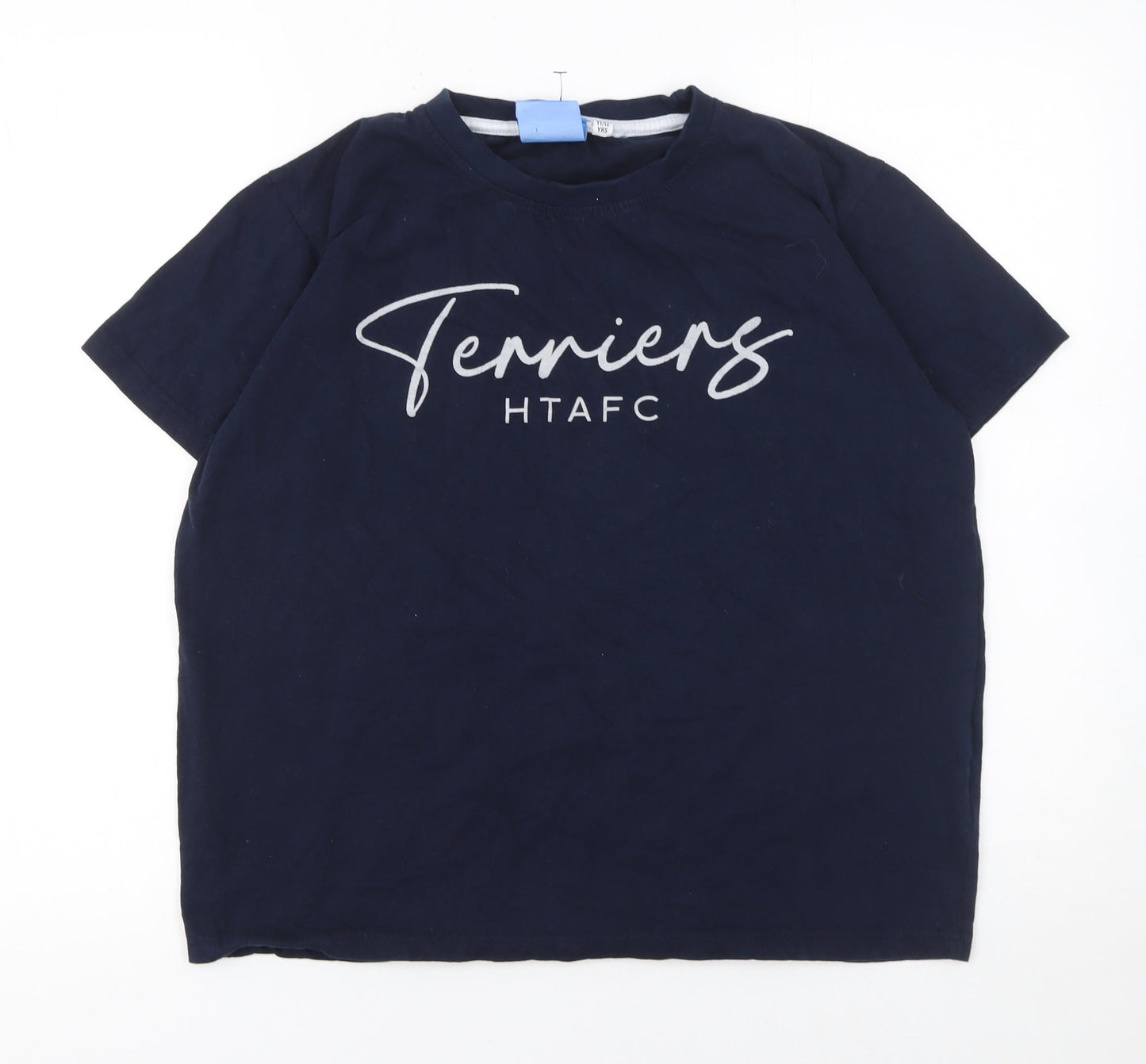 Huddersfield Town Boys Blue 11-12 Yrs Cotton Football T-Shirt