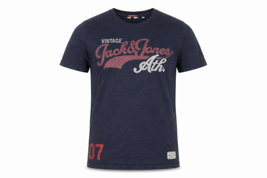 Mens UK Size S JACK & JONES Blue  Cotton Blend T-Shirt