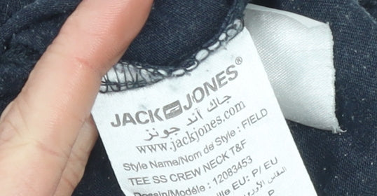 Mens UK Size S JACK & JONES Blue  Cotton Blend T-Shirt