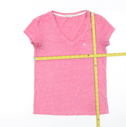 Womens UK Size 6 Jack Wills Pink Polyester Blend T-Shirt