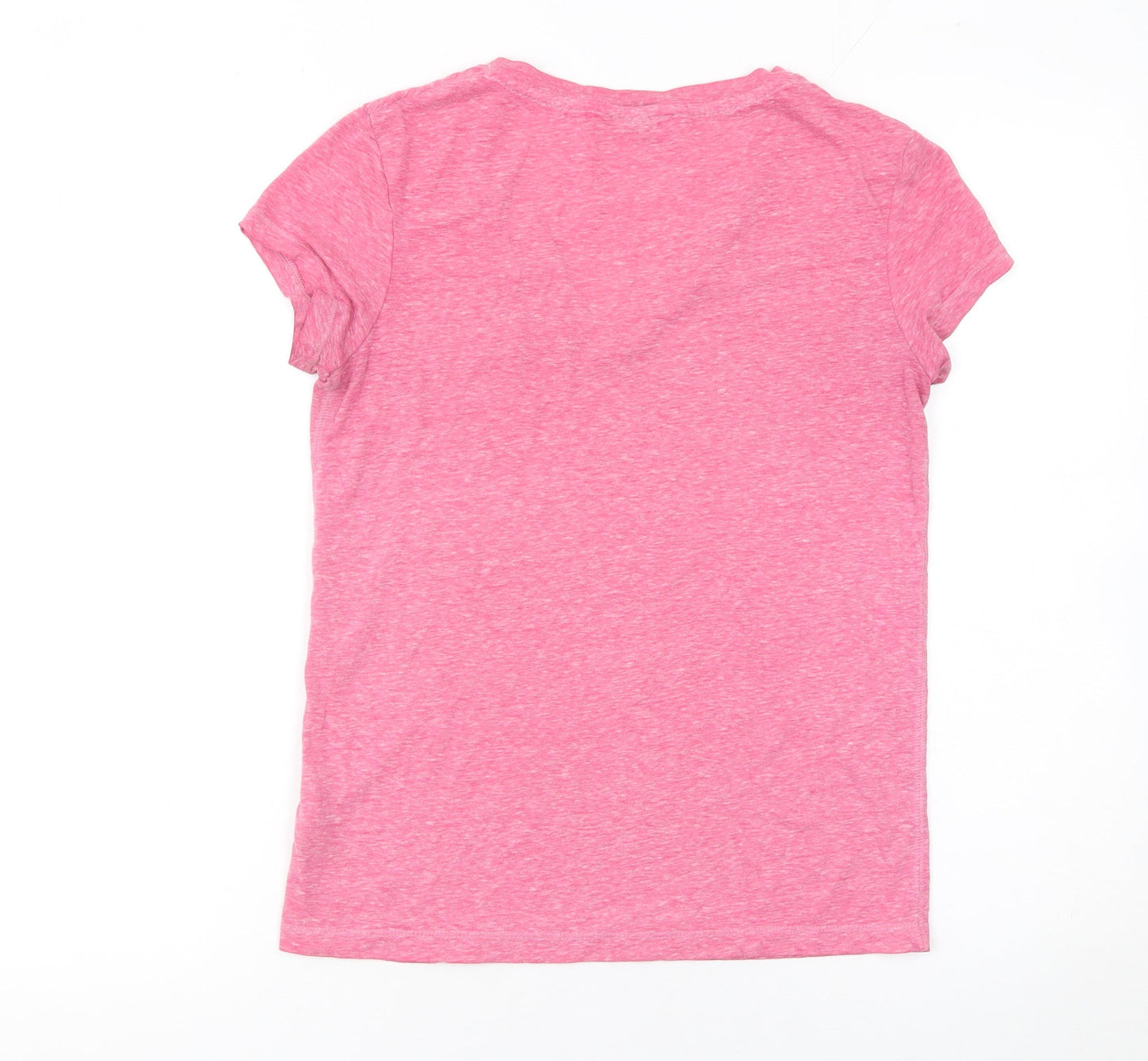 Womens UK Size 6 Jack Wills Pink Polyester Blend T-Shirt