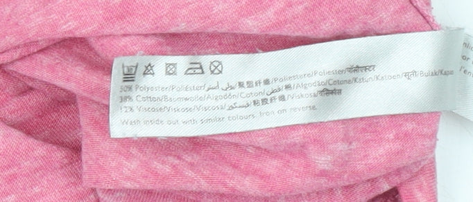Womens UK Size 6 Jack Wills Pink Polyester Blend T-Shirt