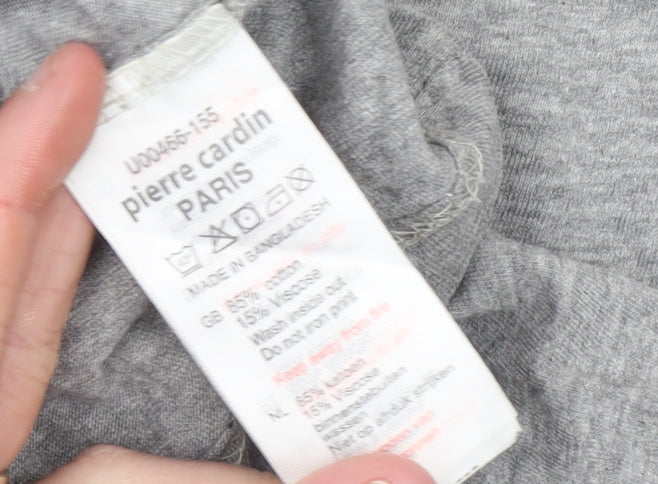 Pierre Cardin Men’s Grey 2XL Graphic Print Crew Neck T-Shirt