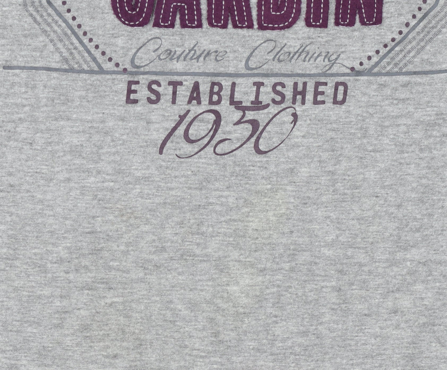 Pierre Cardin Men’s Grey 2XL Graphic Print Crew Neck T-Shirt