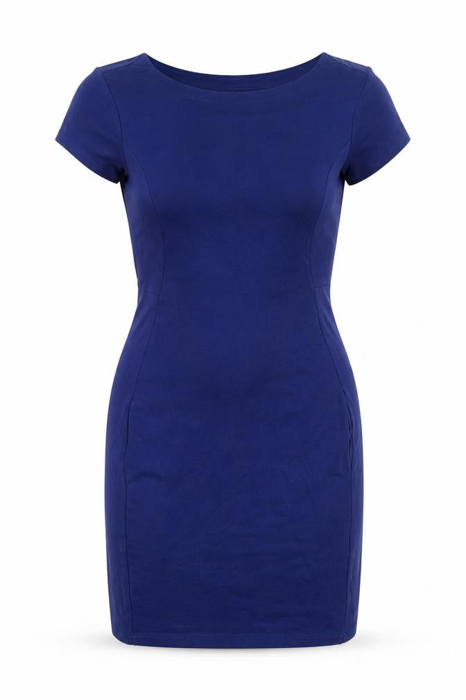 Reiss Women Blue Short Sleeve Bodycon Dress Size S