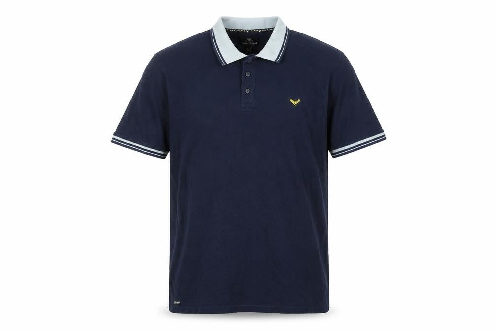 Threadbare Men's Blue 2XL Cotton Polo Shirt Classic Casual