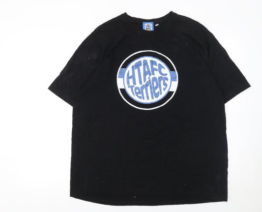 Huddersfield Town Men’s Black XL HTAFC Terriers Graphic Cotton T-Shirt